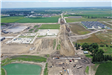An aerial view of the 10th Street construction site near the new Northwest High School