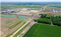 An aerial view of the 10th Street construction site near the new Northwest High School