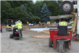 Photo showing paving work at the Waukee Public Library