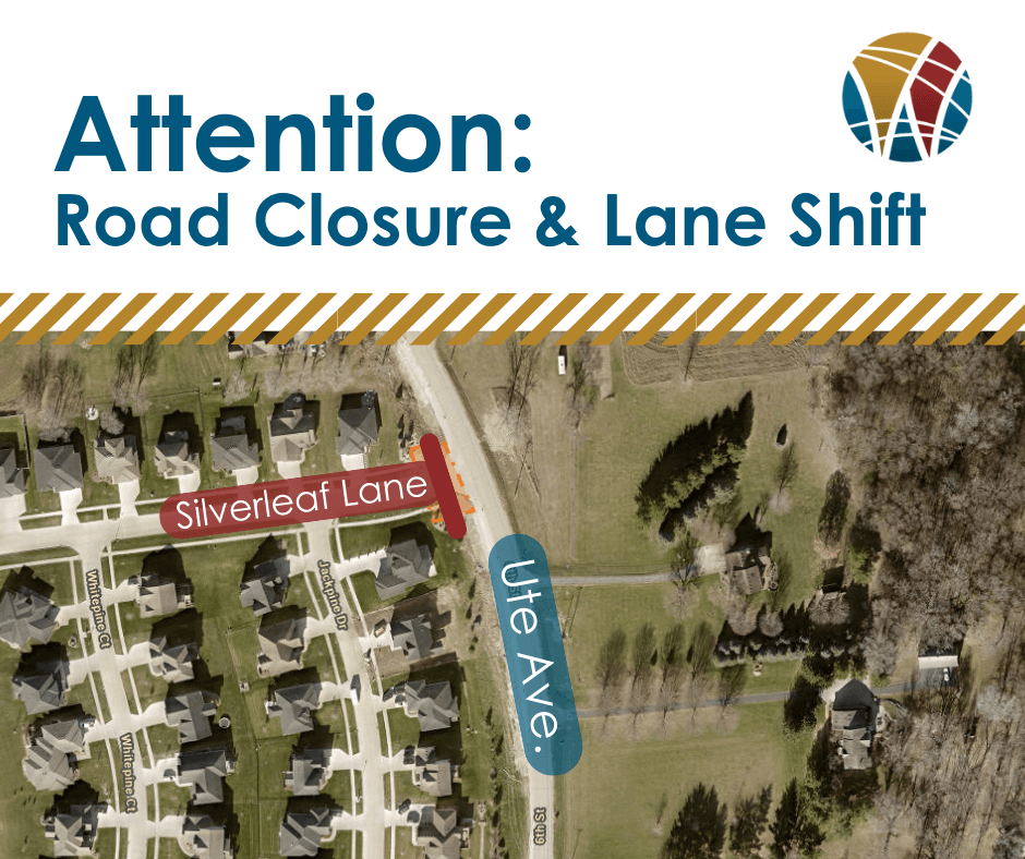 Map of Silverleaf Lane closure off Ute Avenue
