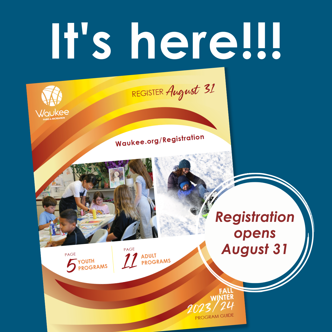 Fall & Winter Program Guide Cover with 