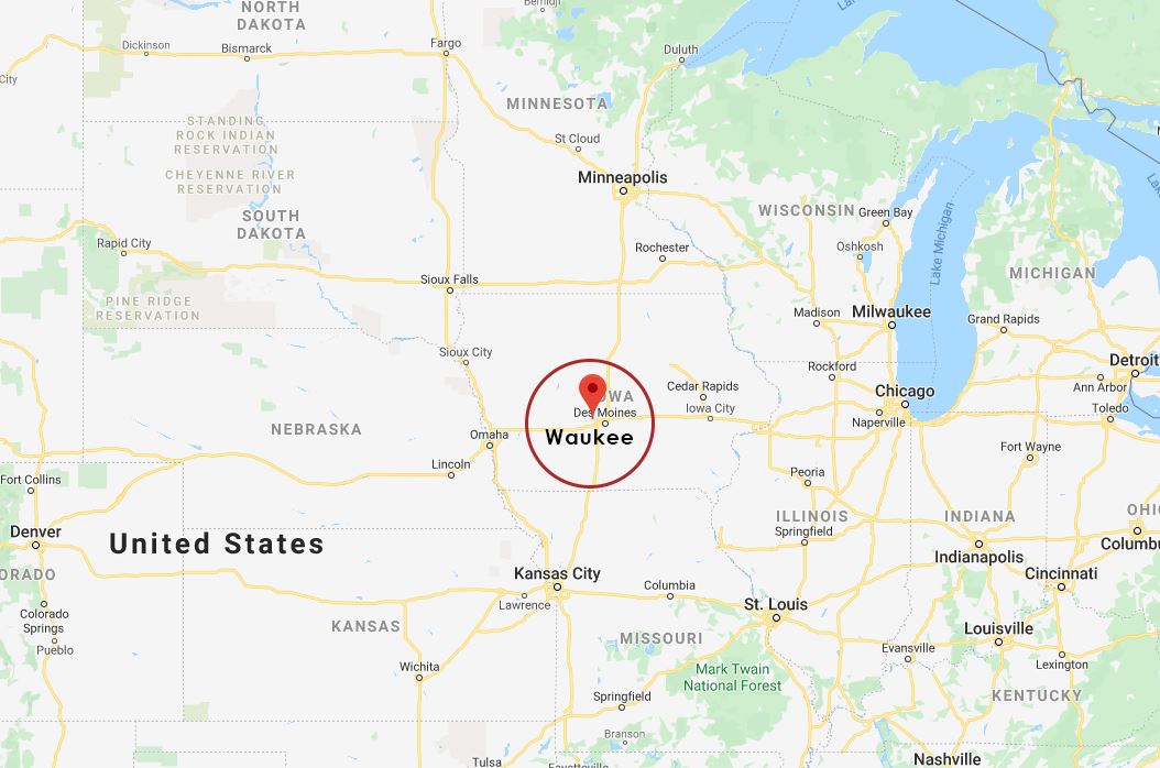 waukee on midwest map