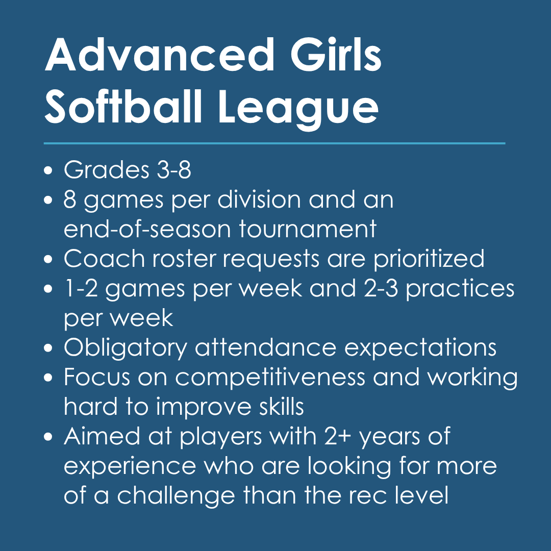 Advanced Softball League Information